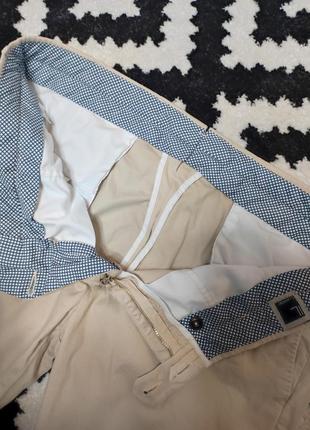 Брюки брюки мужские бежевые легкие прямые зауженные укороченные slim fit повседневные il lanficio, размер xl6 фото