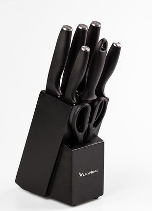 Набор кухонных ножей на подставке 7 предметов4 фото