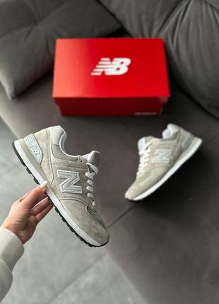 Кроссовки new balance 574 light grey2 фото