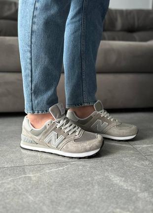 Кроссовки new balance 574 light grey4 фото