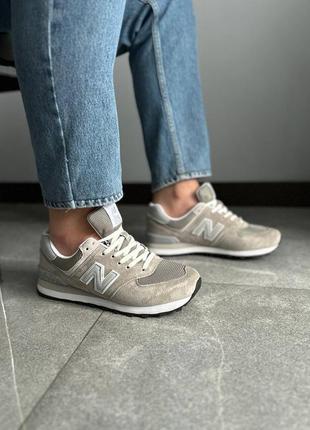 Кроссовки new balance 574 light grey9 фото