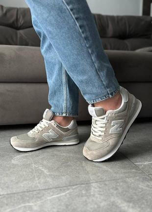 Кроссовки new balance 574 light grey5 фото