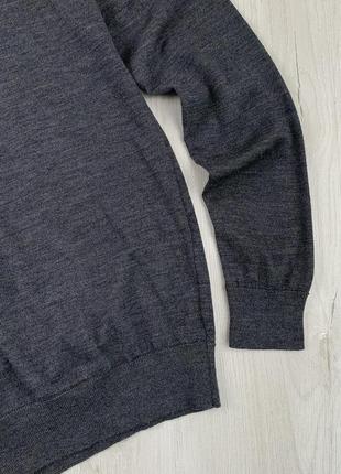 Темносірий джемпер вовна сірий базовий wool светр тонкий кофта5 фото
