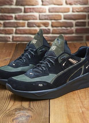 Чоловічі кросівки з логотипом puma натуральна шкіра, мужские кожаные кроссовки5 фото