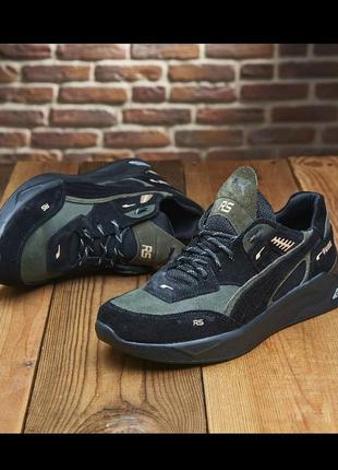 Чоловічі кросівки з логотипом puma натуральна шкіра, мужские кожаные кроссовки