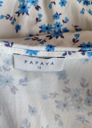 Блуза в цветочный принт батал papaya5 фото