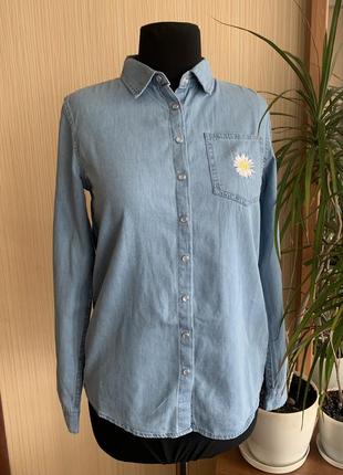 Сорочка жіноча джинсова на кнопках sinsey xs або на підлітка