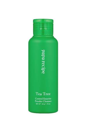 Ензимна пудра з екстрактом чайного дерева papa recipe tea tree control powder cleanser, 50 г