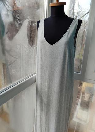 Базовое минималистичное длинное платье-майка hush3 фото