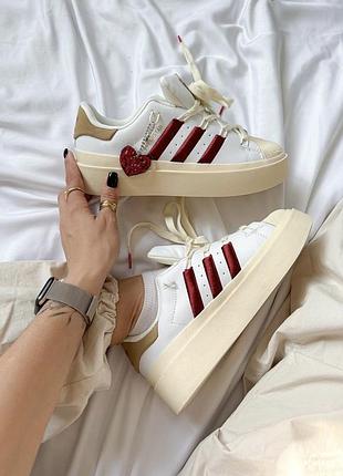 Адідас кеди adidas superstar bonega beige blue