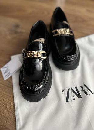 Лоферы zara, туфли в школу zara3 фото