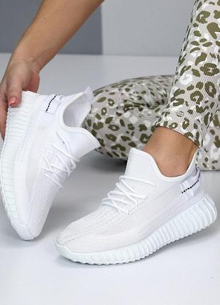 Високі комфортні літні білі кросівки текстиль 20781