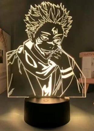 Акриловый 3d стветильник - ночник аниме магическая битва годжо сатору 1 цвет