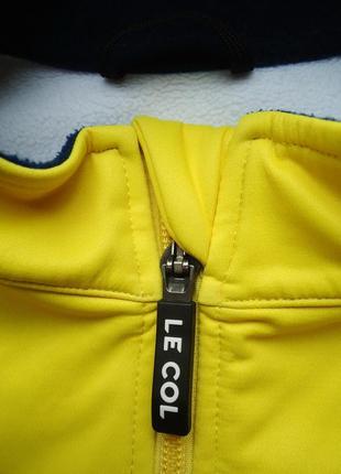 Велокуртка le col sport ii long sleeve windproof  waterproofcycling jacket на микрофлисе (m)4 фото