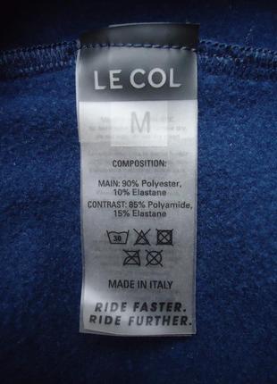 Велокуртка le col sport ii long sleeve windproof  waterproofcycling jacket на микрофлисе (m)7 фото