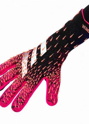 Рукавички футбольні adidas goalkeeper gloves predator воротарські рукавички адідас предатор рукавички дитячі adidas рожеві4 фото