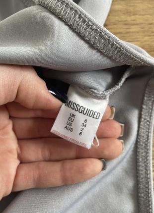 Боді сірий з тонкими лямками missguided розмір 345 фото