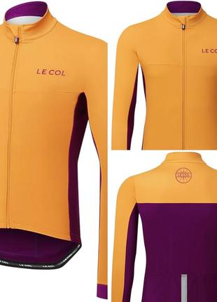 Велокуртка le col sport ii long sleeve windproof  waterproofcycling jacket на микрофлисе (m)10 фото