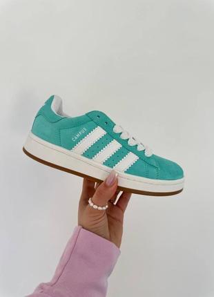 Жіночі кросівки adidas campus 00s / адідас кампус бірюзові / демісезонні / жіноче взуття на весну, літо, осінь кампуси7 фото