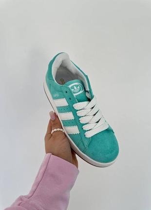 Женские кроссовки adidas campus 00s/адидас кампус бирюзовые/демисезонные/женская обувь на весну, лето, осень кампусы5 фото