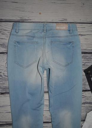 12 - 13 лет 158 см очень классные стильные фирменные джинсы узкачи тертые7 фото