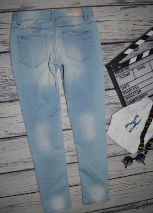 12 - 13 лет 158 см очень классные стильные фирменные джинсы узкачи тертые8 фото