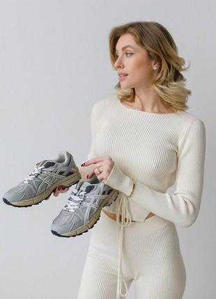 Женские кроссовки asics gel - kahana 8 gray white