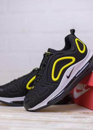 Распродажа! nike air max 720 кроссовки женские черные с желтым текстильные легкие весенние летние демисезонные осенние низкие найм макс с баллоном10 фото