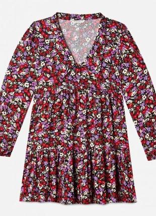 Платье свободного кроя с цветочным принтом в стиле бохо stradivarius s5 фото