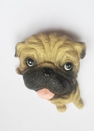 Мопс магнитик на холодильник, сувенирный магнитик с мопсом, магнит на холодильник собака мопс