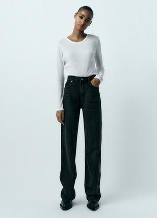 Джинсы wide leg zara. новая коллекция zara