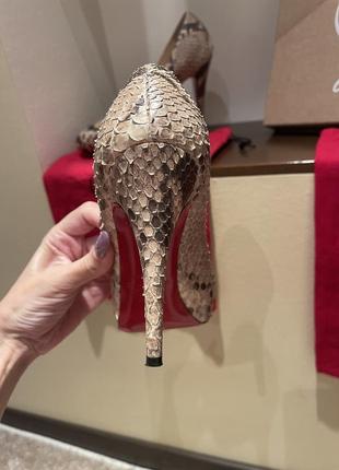 Туфли кожа питона christian louboutin оригинал стелька 23.5 см2 фото