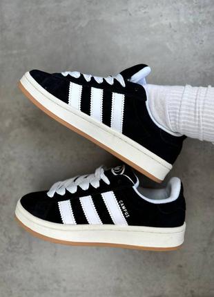 Адидас кампус кеды черные с белым adidas campus 00s core black