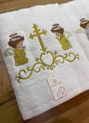 Красивое и мягкое полотенце для обряда крещения 😍