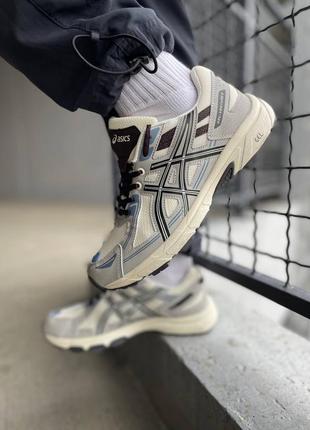 Мужские кроссовки асикс asics gel venture 6 "white/blue"7 фото