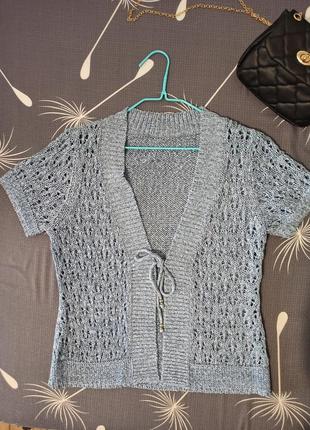 Кардиган с коротким рукавом размер m-xl
