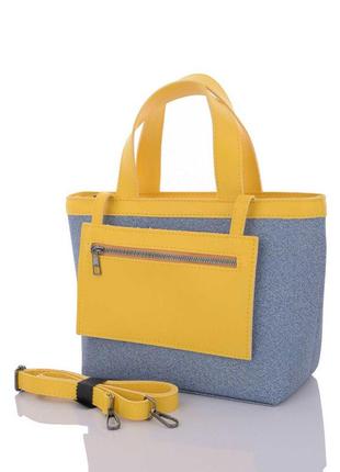 Женская сумка джинсовая сумка желтая сумка сумочка1 фото
