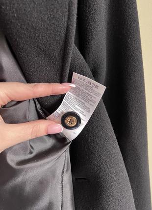 Женское черное короткое пальто 100% шерсть8 фото