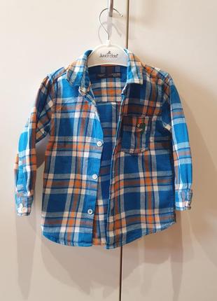 Сорочка картатана хлопчика 1-2 роки