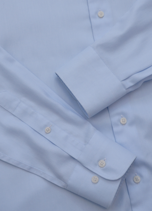 Suitsupply классическая голубая однотонная рубашка от дорогого бренда модель traveller slim6 фото