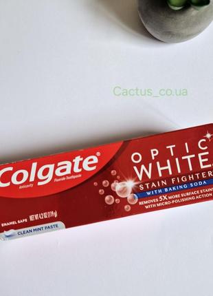 Відбілююча зубна паста colgate optic white сша5 фото