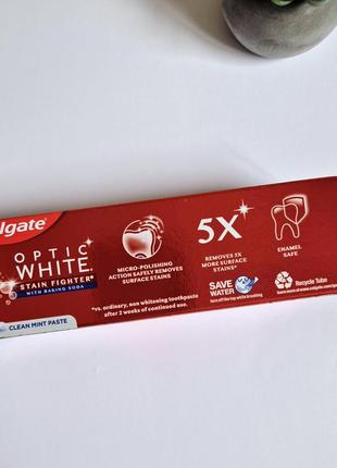 Відбілююча зубна паста colgate optic white сша6 фото