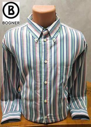 Эстетическая рубашка в полоску престижного немецкого премиум бренда bogner