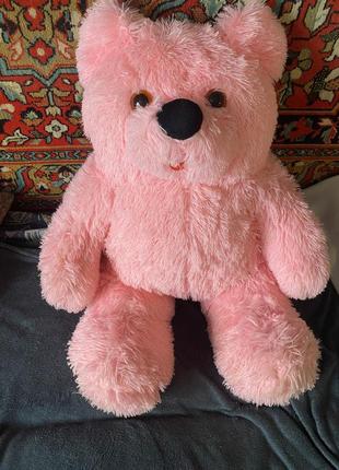 Мягкая игрушка медведь большой розовый 100 см3 фото