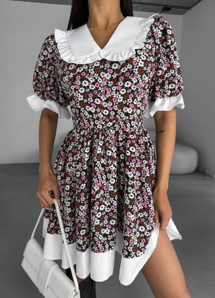 Платье с цветочным принтом sab-1378 фото