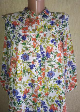 Zara невероятно красивая фирменная блуза рубашка цветы gucci