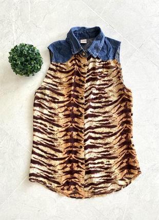 Рубашка леопардовая zebra xs