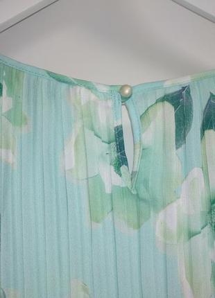 Стильная блуза плиссе в цветочный принт 20/54-56 размера8 фото