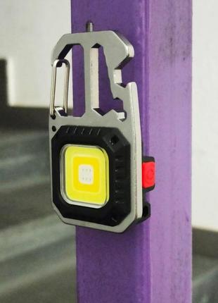 Мініліхтарик світлодіодний водонепроникний, світлодіодний лід ліхтарик акумуляторний портативний cob-матрицею2 фото