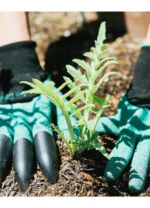 Садовые перчатки с когтями garden genie glovers5 фото
